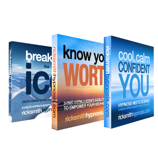 Confidence Booster Audio Hypnosis Triple-Pack - Includes Cool Calm Confident You, Know Your Worth, Breaking The Ice - 11 Sessions - 6h 07m
