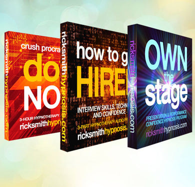 Career Booster Hypnotherapy Triple Pack - How To Get Hired, Own The Stage, Do It Now - Includes Hypnosis Training & Conditioning