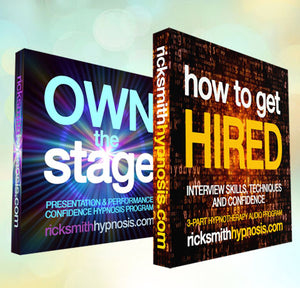 Career Booster Hypnotherapy Twin Pack - 'HOW TO GET HIRED' & 'OWN THE STAGE' - 8 Sessions