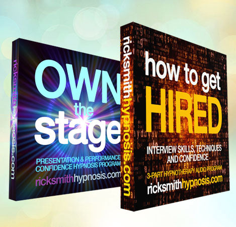 Career Booster Hypnotherapy Twin Pack - 'HOW TO GET HIRED' & 'OWN THE STAGE' - 8 Sessions