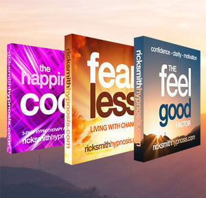 Joy & Bliss Audio Hypnosis Triple-Pack - Includes The Happiness Code, The Feelgood Factor, Fearless - 11 Sessions - 6h 03m