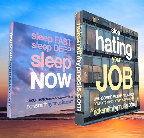 Insomnia & Workplace Stress Audio Hypnosis Twin-Pack: 'SLEEP FAST, SLEEP DEEP, SLEEP NOW' & 'STOP HATING YOUR JOB' - 8 Sessions