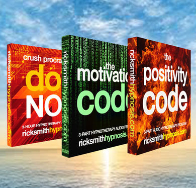 Positivity, Motivation & Procrastination Hypnosis Triple-Pack: 'THE POSITIVITY CODE + THE MOTIVATION CODE+ DO IT NOW' - Includes Hypnosis Training & Conditioning