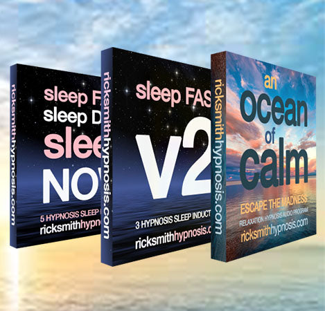 Healthy Sleep Audio Hypnosis Triple-Pack, Includes Sleep Fast Sleep Deep Sleep Now, Bedtime Stories, Ocean of Calm. 11 Sessions - 7h 08m