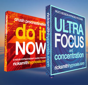 'ULTRA FOCUS & DO IT NOW' Audio Hypnosis Twin-Pack: 8-Sessions - Includes 2 Hypnosis Conditioning Sessions