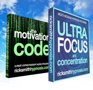 'ULTRA FOCUS & THE MOTIVATION CODE' Audio Hypnosis Twin-Pack: 8-Sessions - Includes 2 Hypnosis Conditioning Sessions